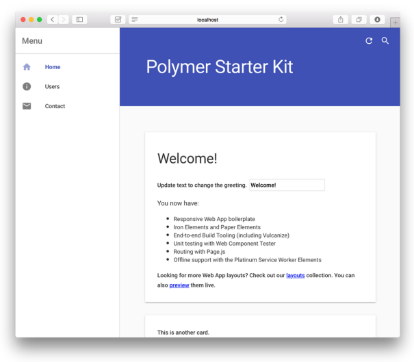 Polymer Starter App